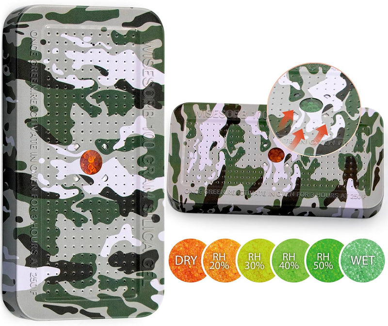100 Gram Gun Safe Dehumidifier Camouflage Pattern Reusable (30 Pack)