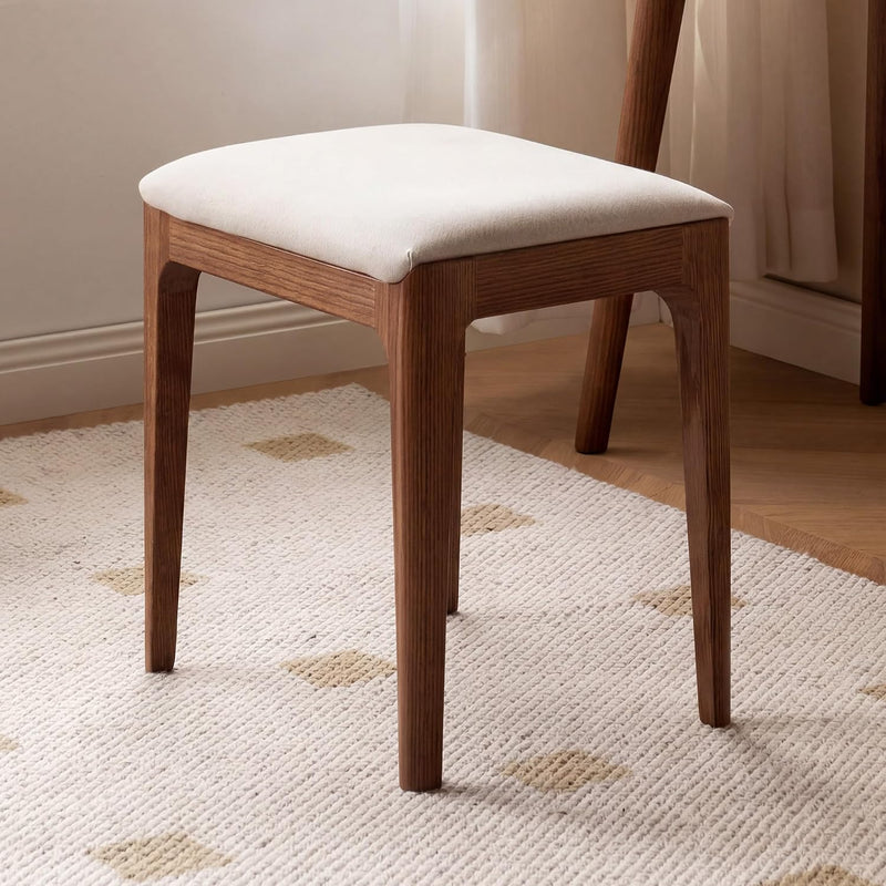 100% Oak Solid Wood Dressing Stool Vanity Dining