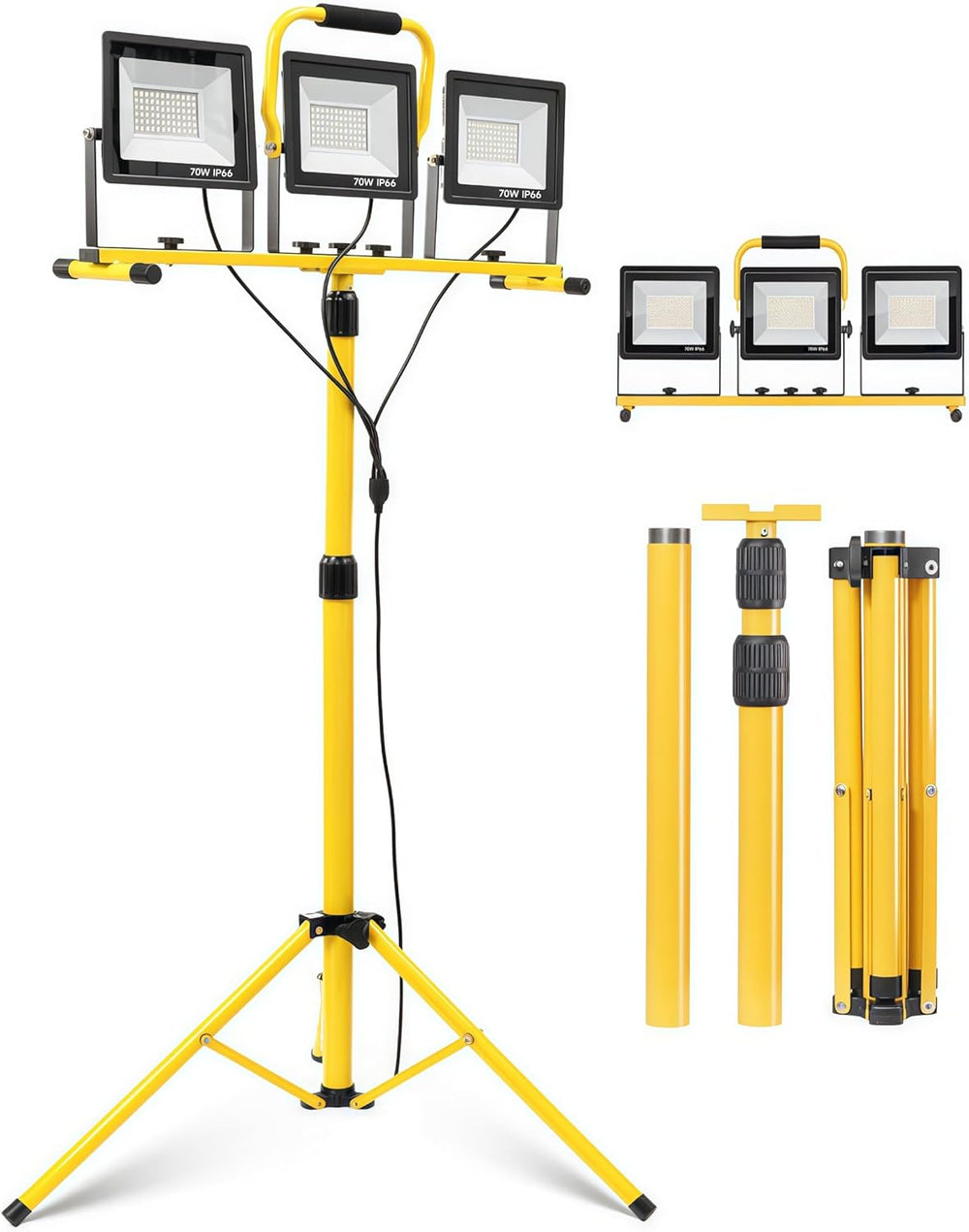 20000lm 210W LED Work Light with Stand