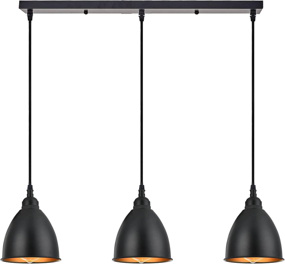 3-Lights Kitchen Island Pendant Light Industrial Farmhouse