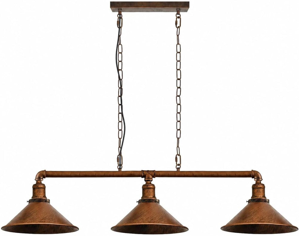 3-Way Vintage Retro Steampunk Pipe Light Bar Industrial