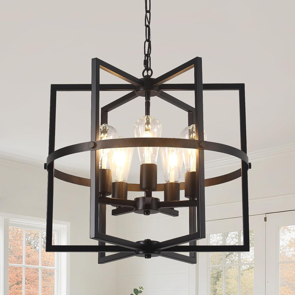 5-Lights Pendant Light Industrial Metal Lighting E27