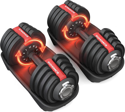 Adjustable Dumbbells 12.5KG 18KG 24KG Pair Quick Dial (Set of 2)