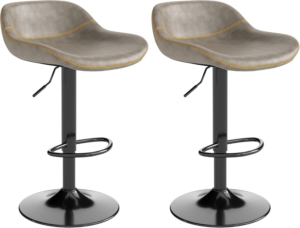 Bar Stools PU Leather Swivel Chairs (Set of 2)