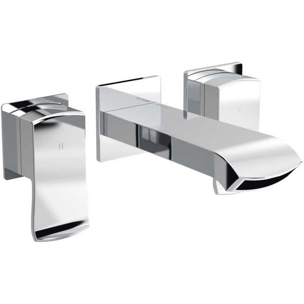 Bathroom Taps Square Wall Mounted Chrome Bath Filler