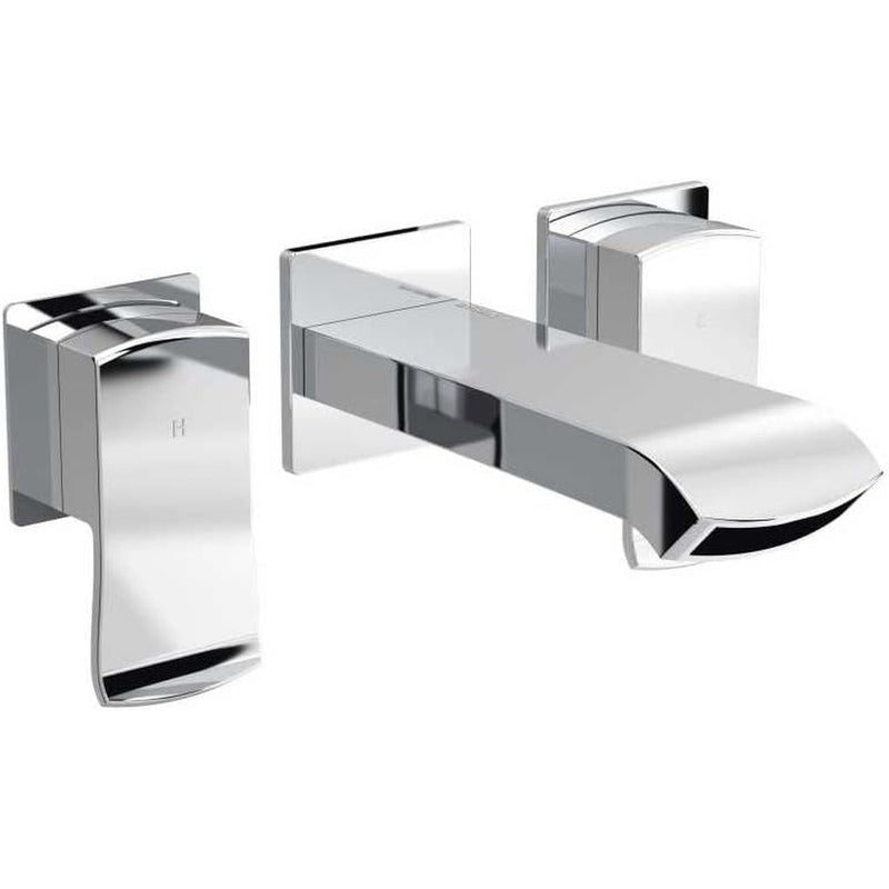 Bathroom Taps Square Wall Mounted Chrome Bath Filler