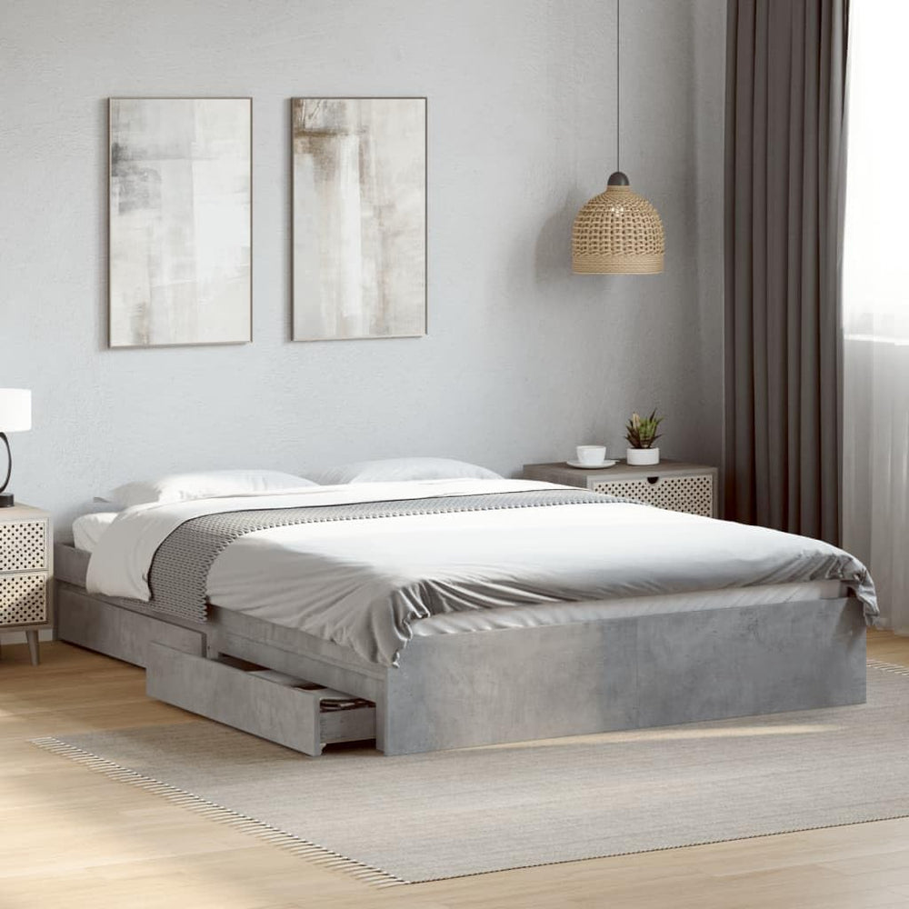 Bed Frame Engineered Wood Material Wooden Storage