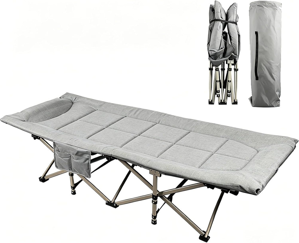 Camping Cot with Mattress for Adults Sleeping Cushion