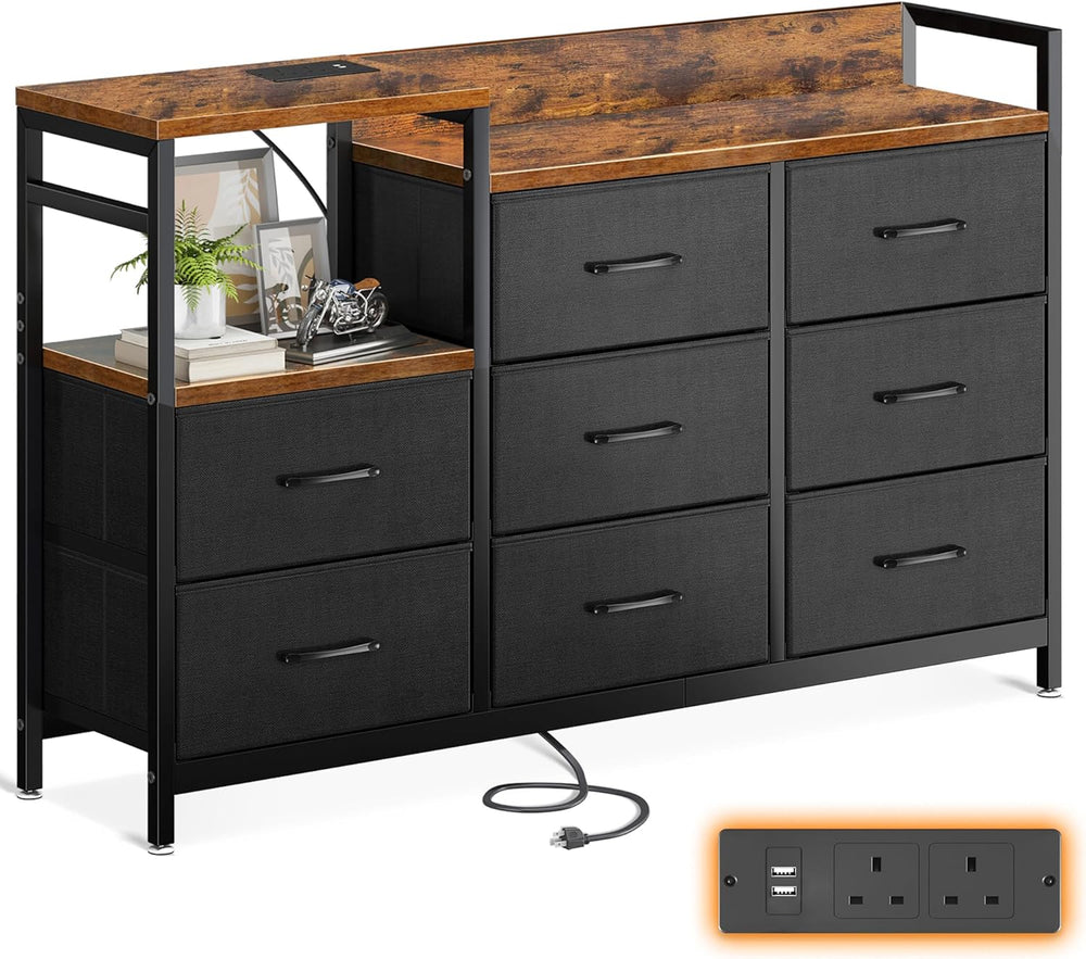 Chest of Drawers Bedroom 8 Fabric Retro Colour