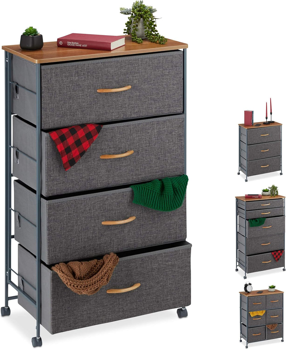 Chest of Drawers on Castors 4 Fabric Decor