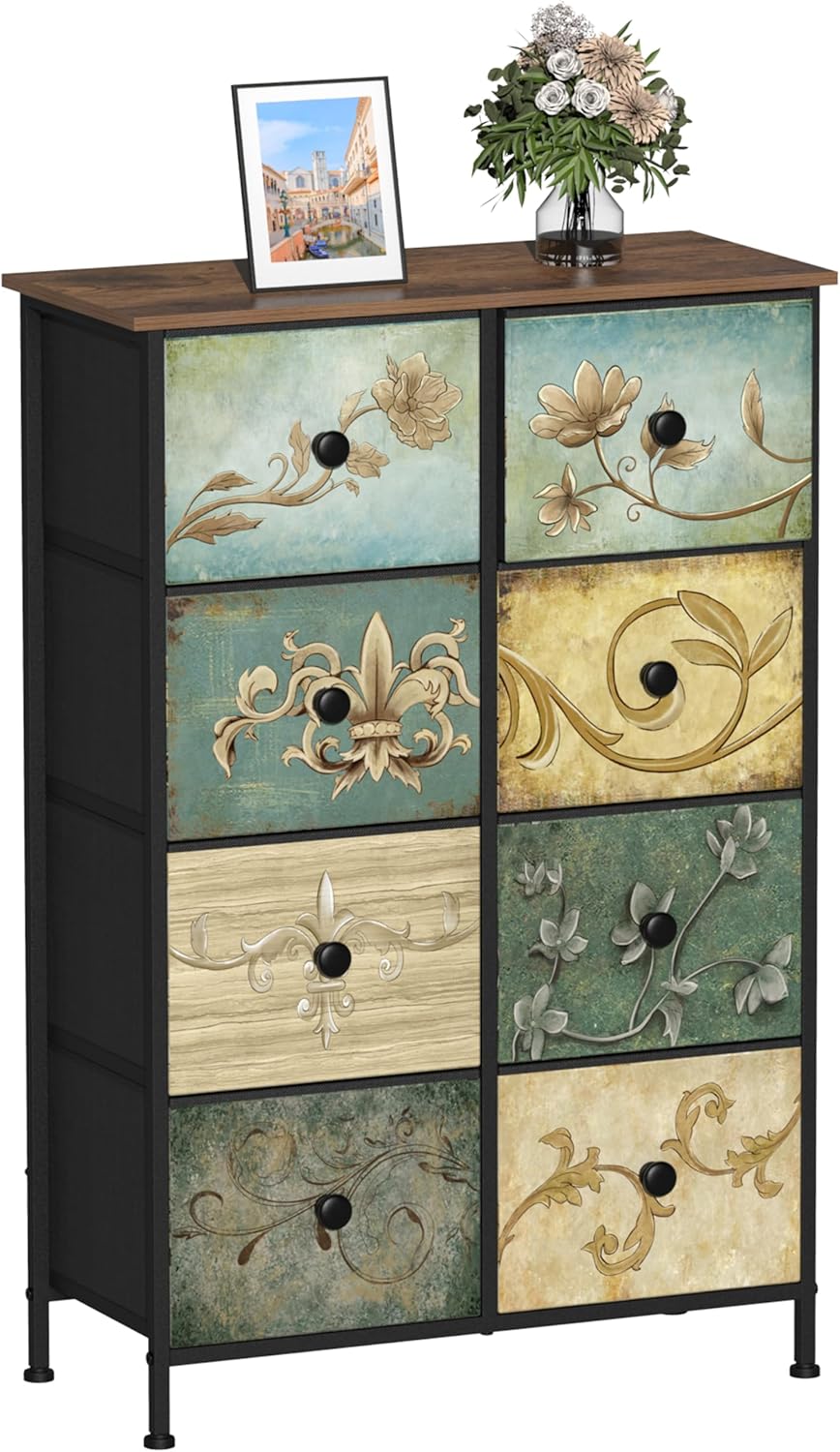 Chest of Drawers with 8 Bohemian Dressing Table