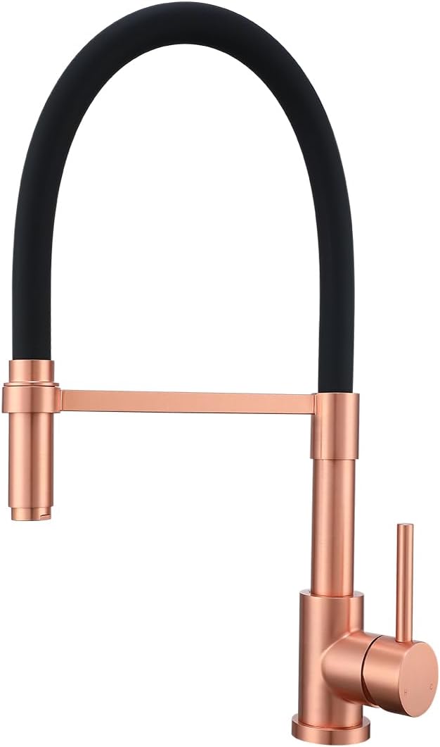 Copper Kitchen Tap Pull Down Sprayer Swivel Mixer