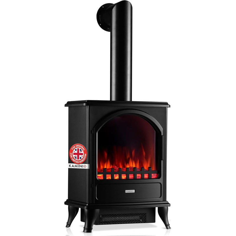 Electric Fireplace Leni with Pipe Electrical Stove Heater