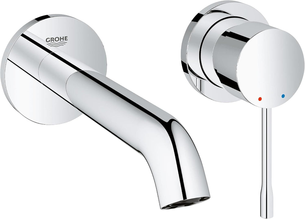 Essence Wall Mounted 2 Hole Basin Mixer Tap