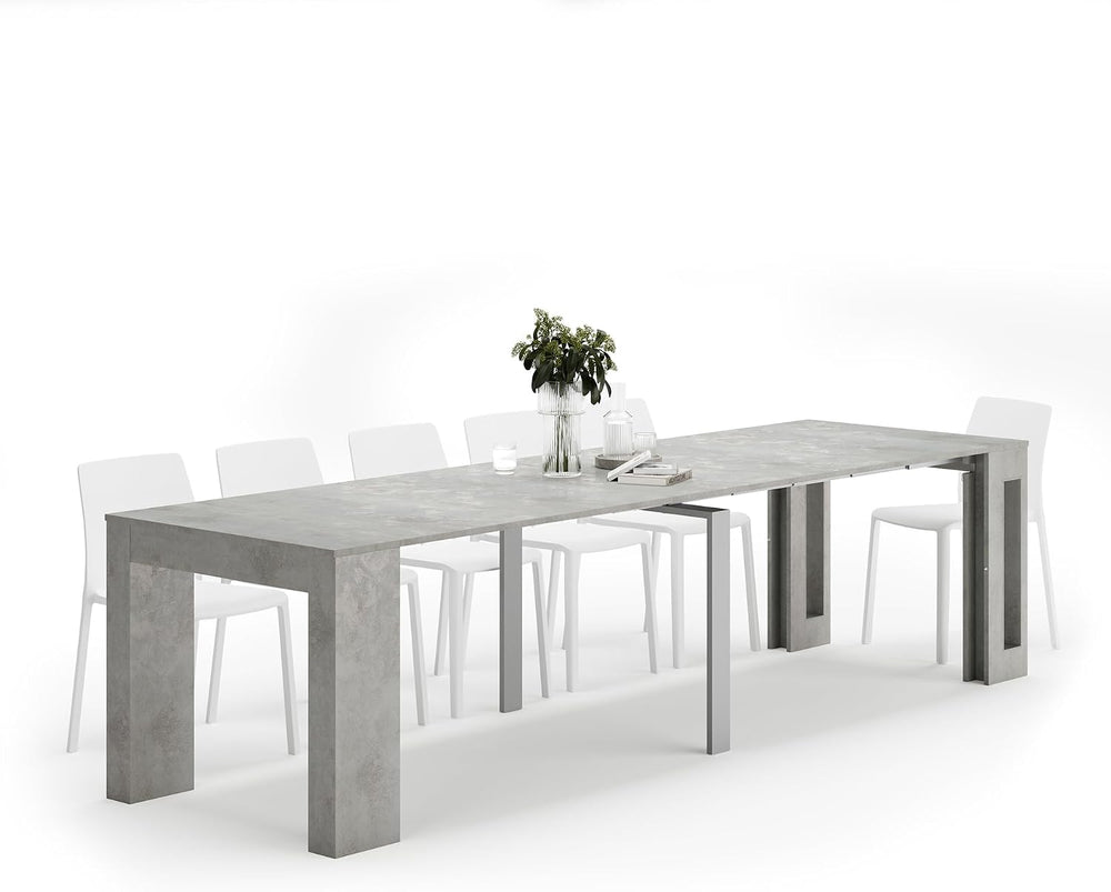 Extendable Console Table with Extension Leaves Holder