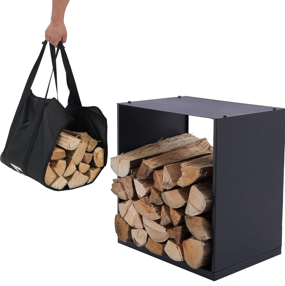 Firewood Rack 40x28x40CM + Carry Bag Inside