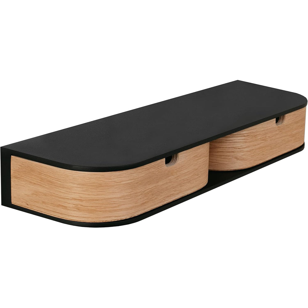 Floating Shelf with 2 Drawers Small Hanging Wall
