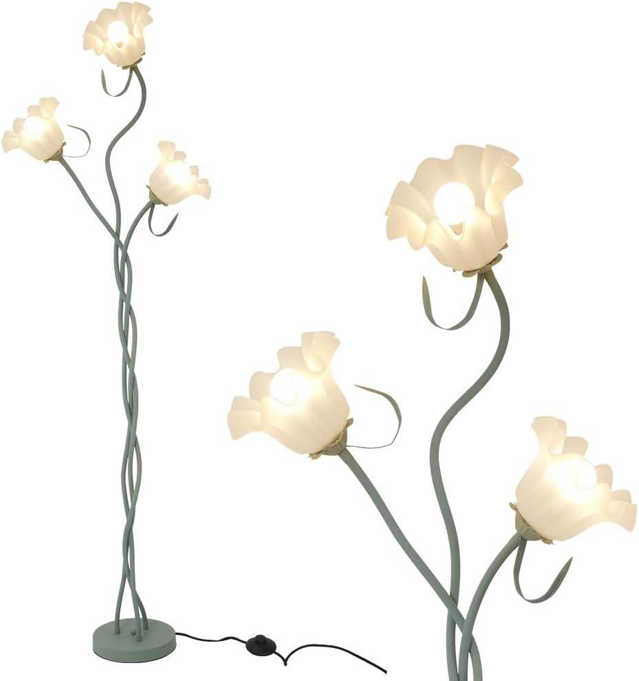 Flower Floor Lamp for Living Room 3 Light