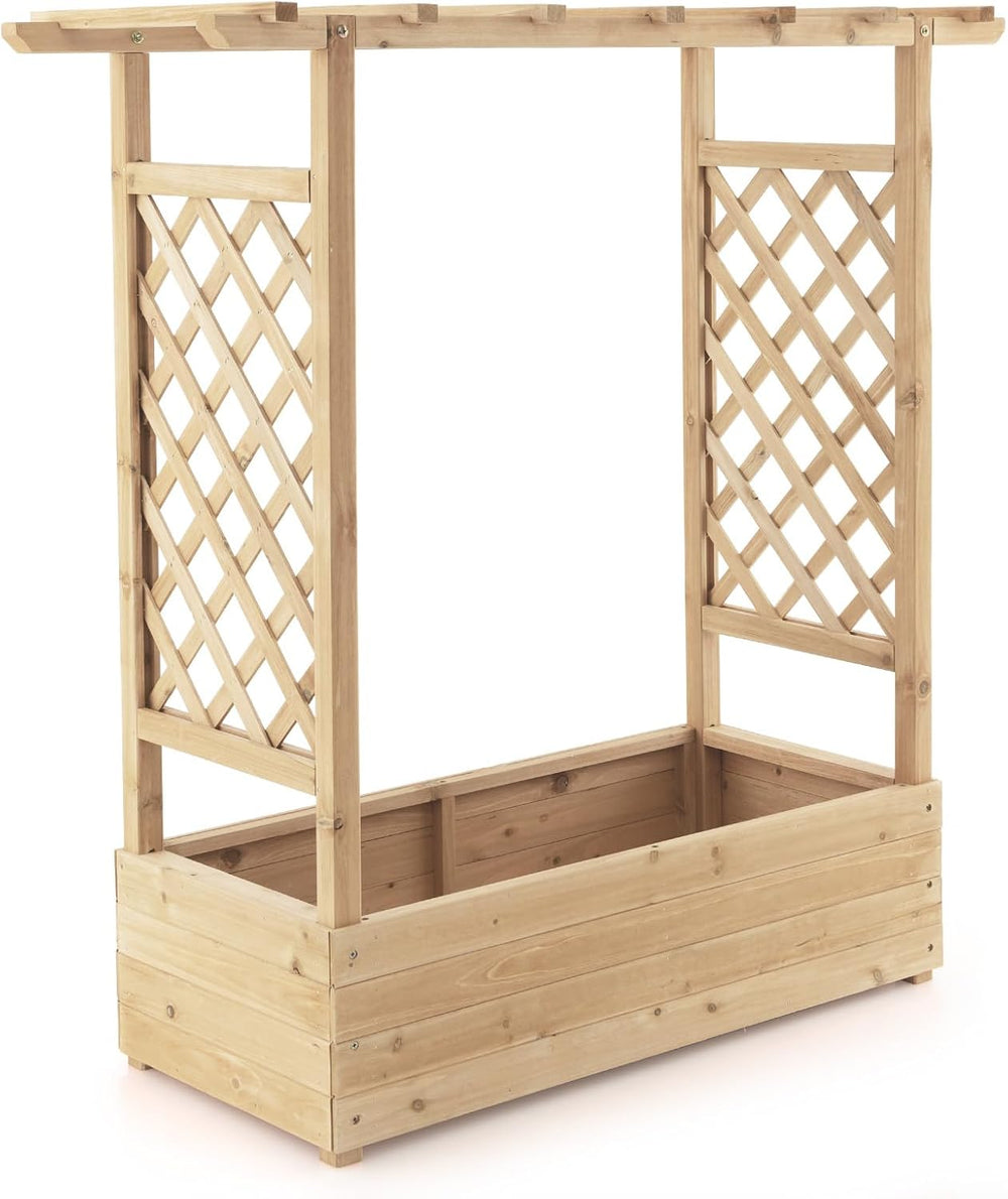 Garden Bed with Arch Trellis