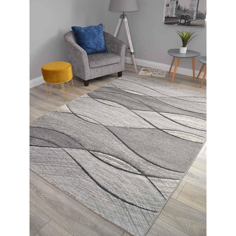 Impulse Two Tone Wave Thick Quality Modern Carved