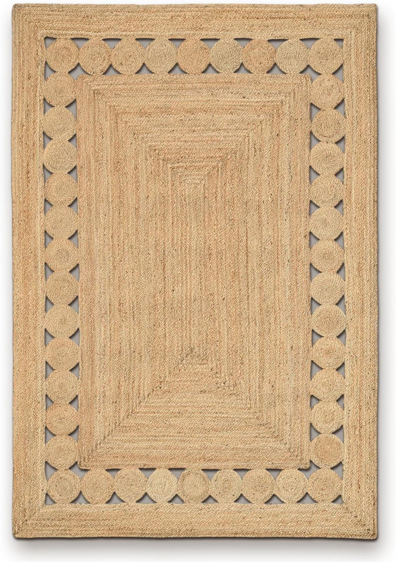 Jute Rug Natural Handmade Rectangle
