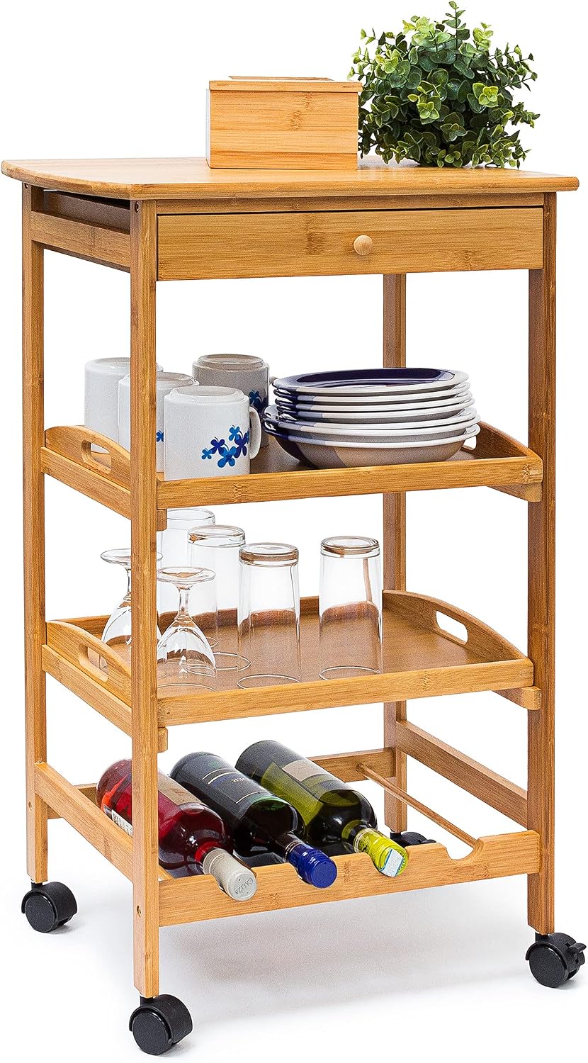 Kitchen Cart Size: Large Bamboo