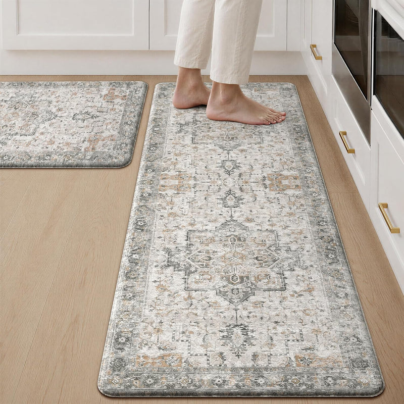 Kitchen Rug Set Pvc Anti-Fatigue and (2 Piece)