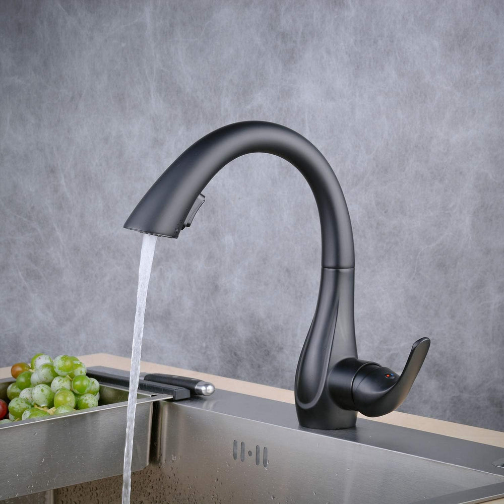 Brass Kitchen Sink Taps Pull Out Single Handle