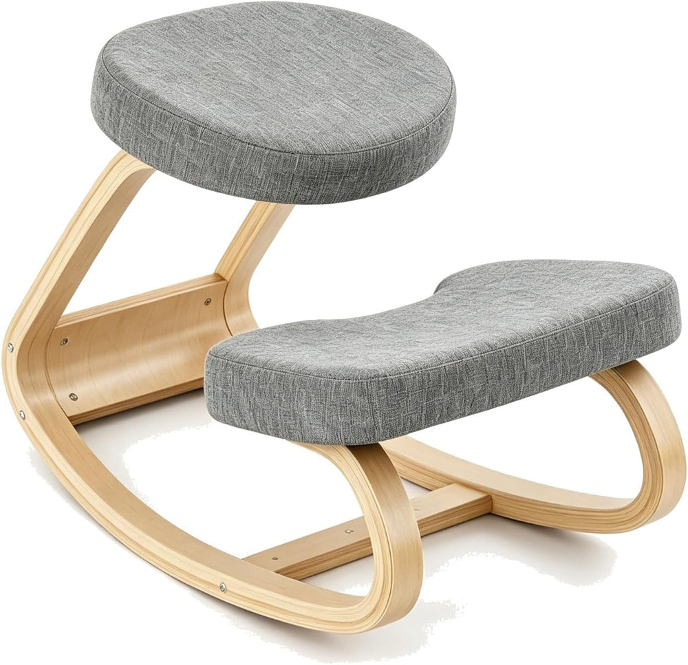 Kneeling Chair for Home Office Ergonomic Wooden Rocking