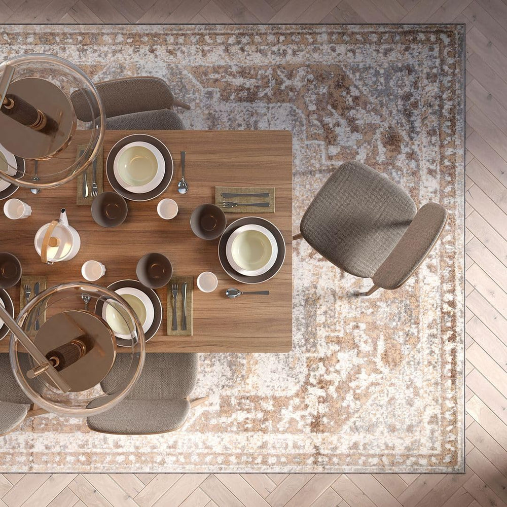 Medallion Modern Dining Room Area Rug