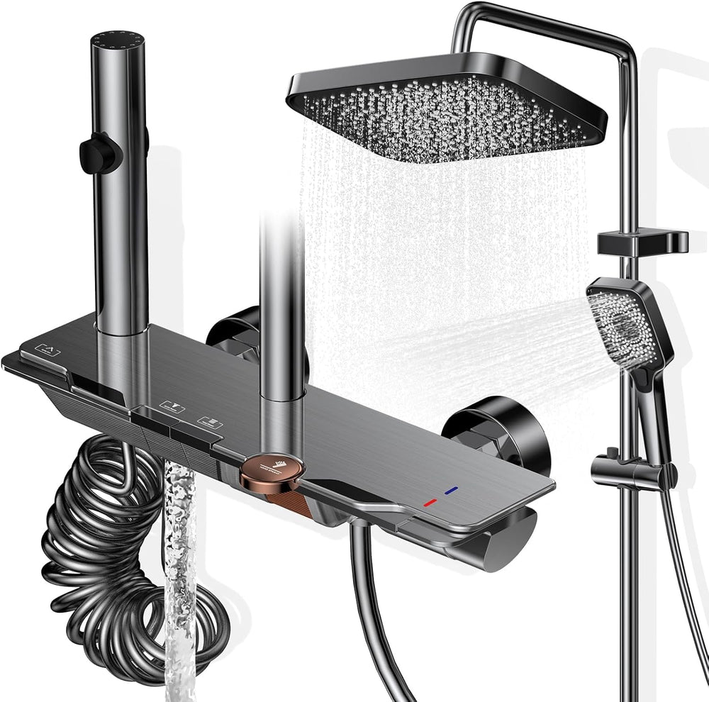 Mixer Shower Set with 12.4" Rainfall Head Piano