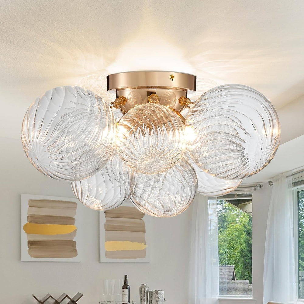 Modern Bubble Ceiling Light Fixture 4-Light Flush Mount