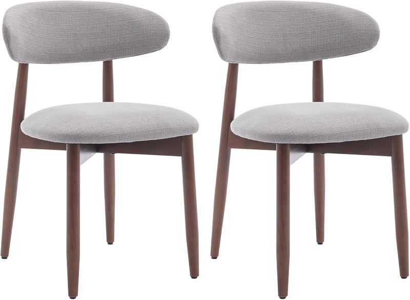 Modern Dining Chairs Set with Wooden Legs Upholstered
