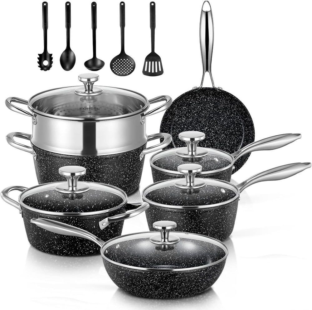 Nonstick Pots and Pans Set with Lids