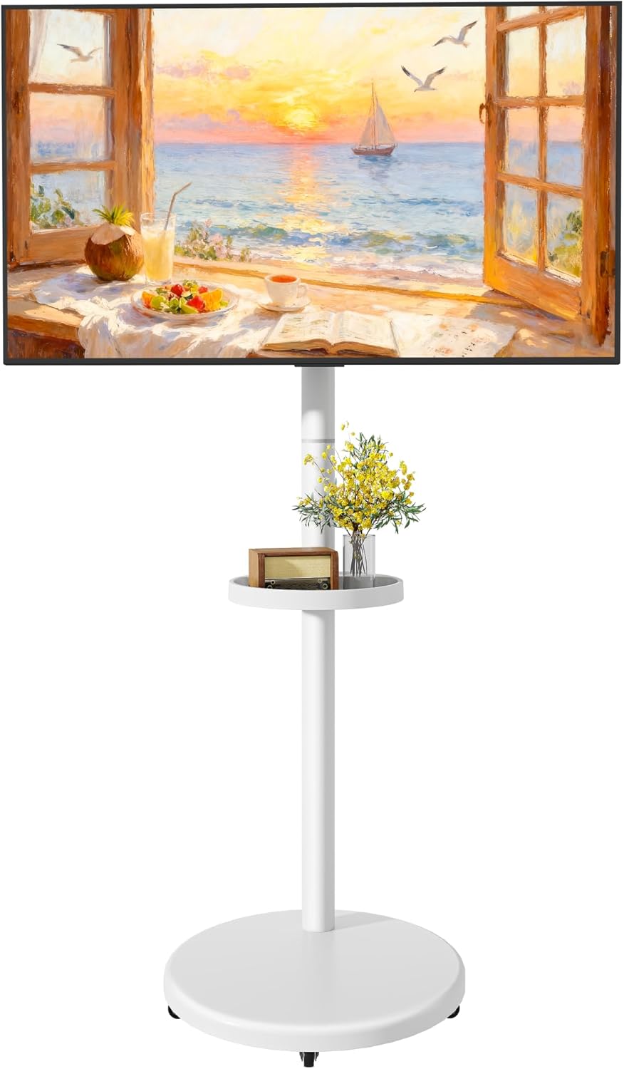 Rolling TV Stand with Wheels for 17–43 Inch