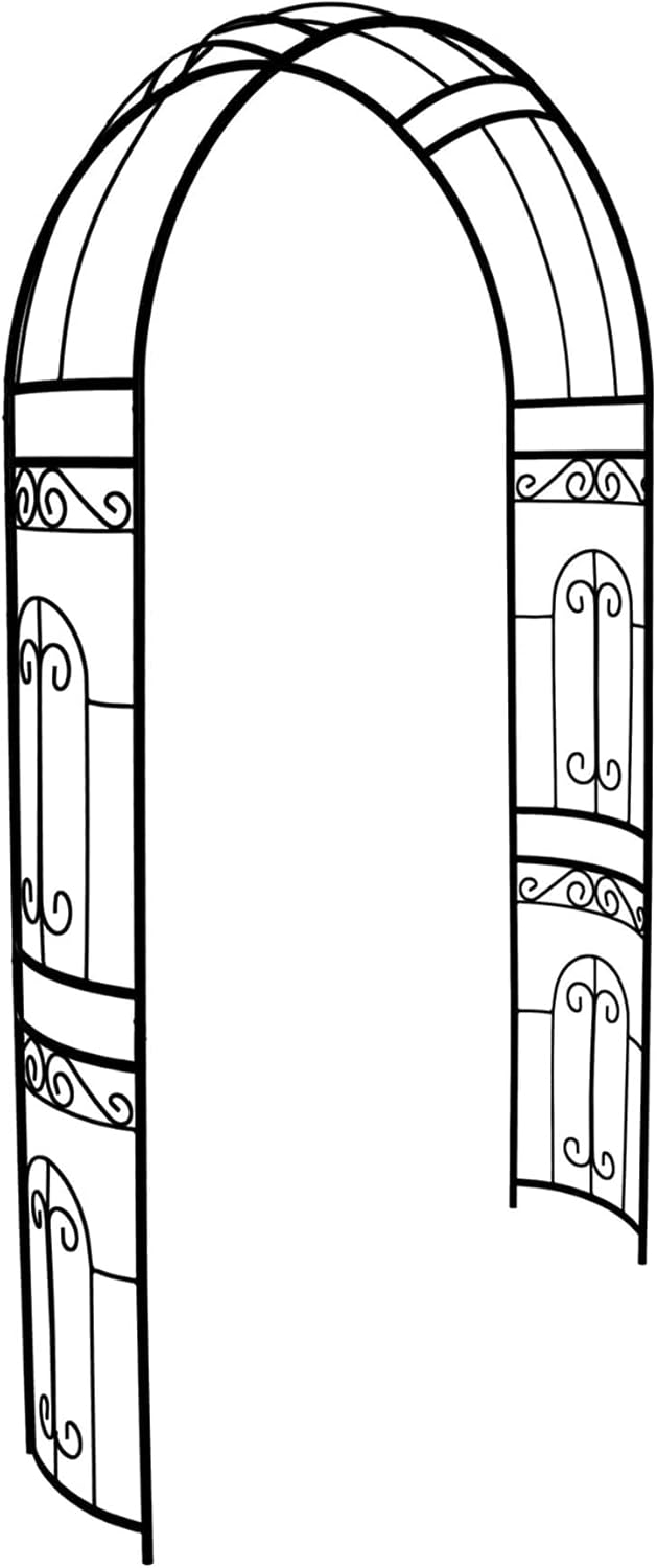 Rose Arch Arbour 87"h X 45"w Iron Curved