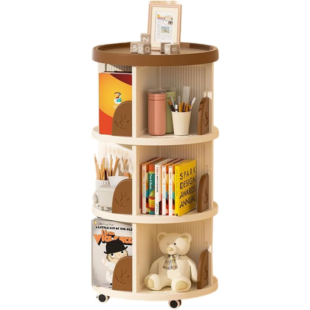 Rotating Bookshelf Tower Bookcase 360 Book Shelf