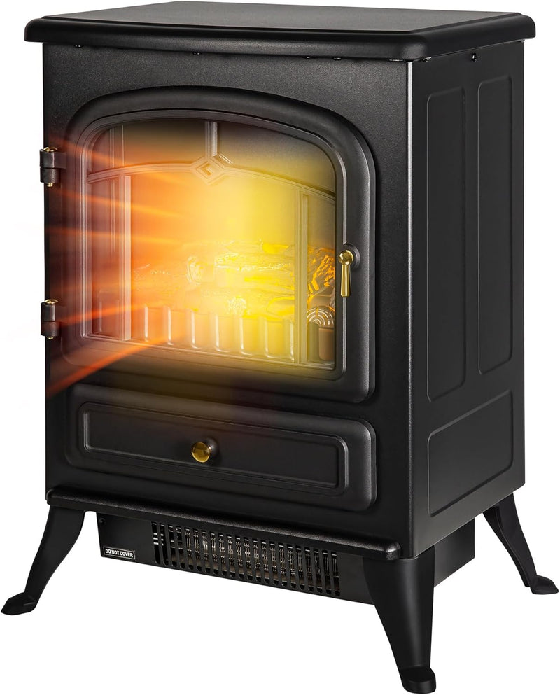 1.85KW Freestanding Electric Stove Fire Heater