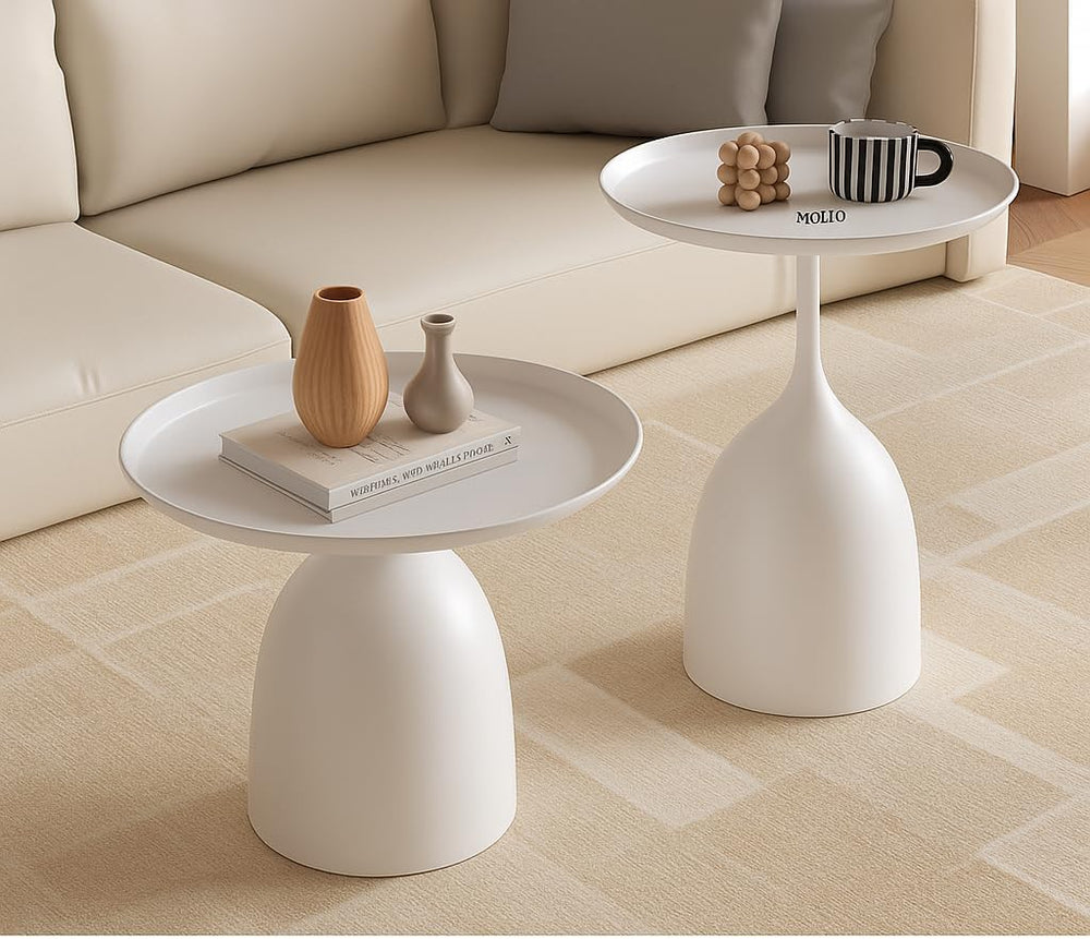 Side Tables Modern Round Accent Small Bedside (Set of 2)