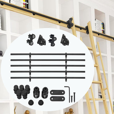 Sliding Library Ladder Hardware Carbon Steel Material Rail