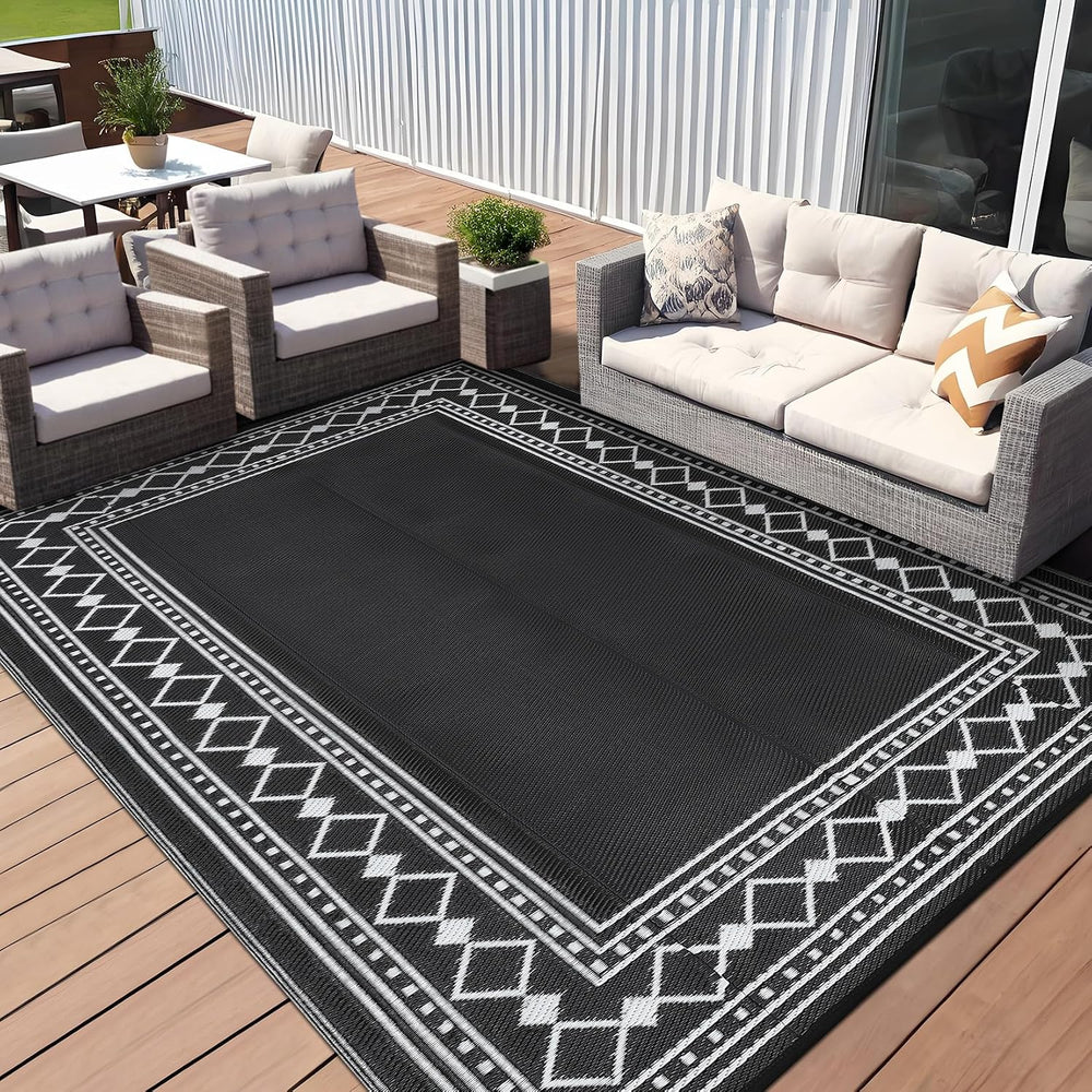 Small Outdoor Rug Waterproof Reversible Patio