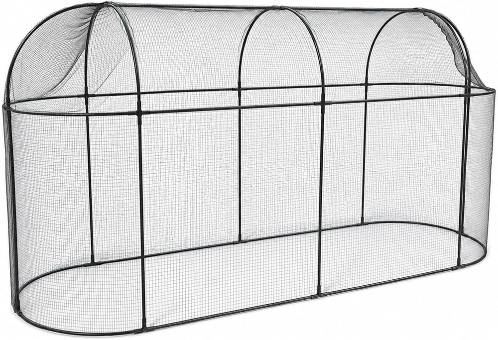 Steel Long Fruit Cage Frame with Bird Netting