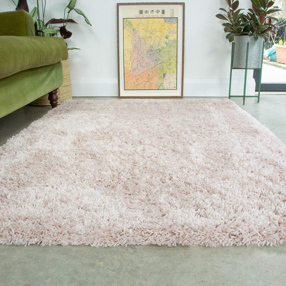 Thick Shaggy Rug Blush