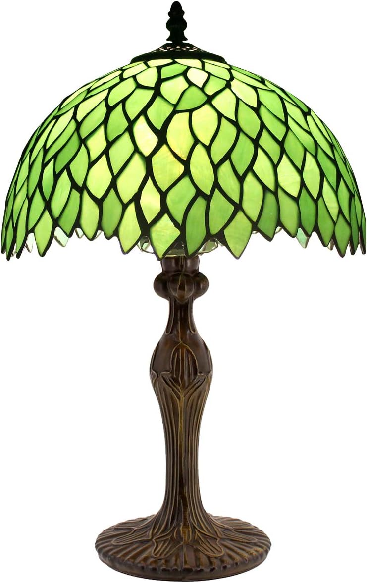Tiffany Table Lamp Wisteria Style Stained Glass Desk