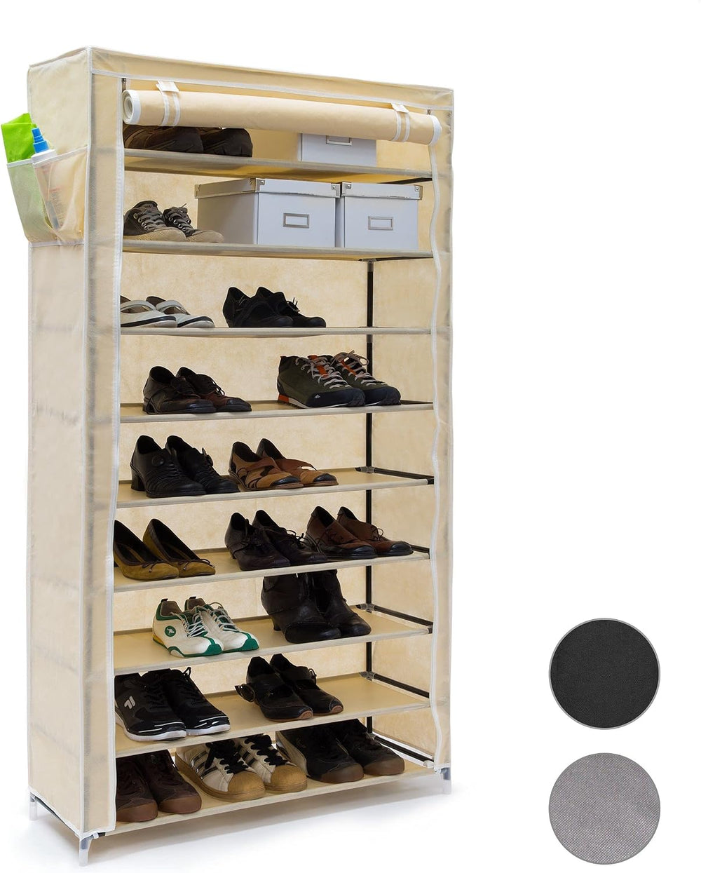 Valentin Shoe Rack Storage Unit 161x88x30CM Fabric