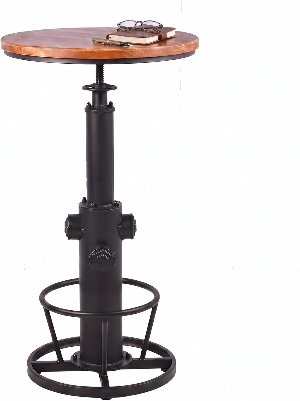 Vintage Bistro Table Height Adjustable 38.6-44.4inch Industrial