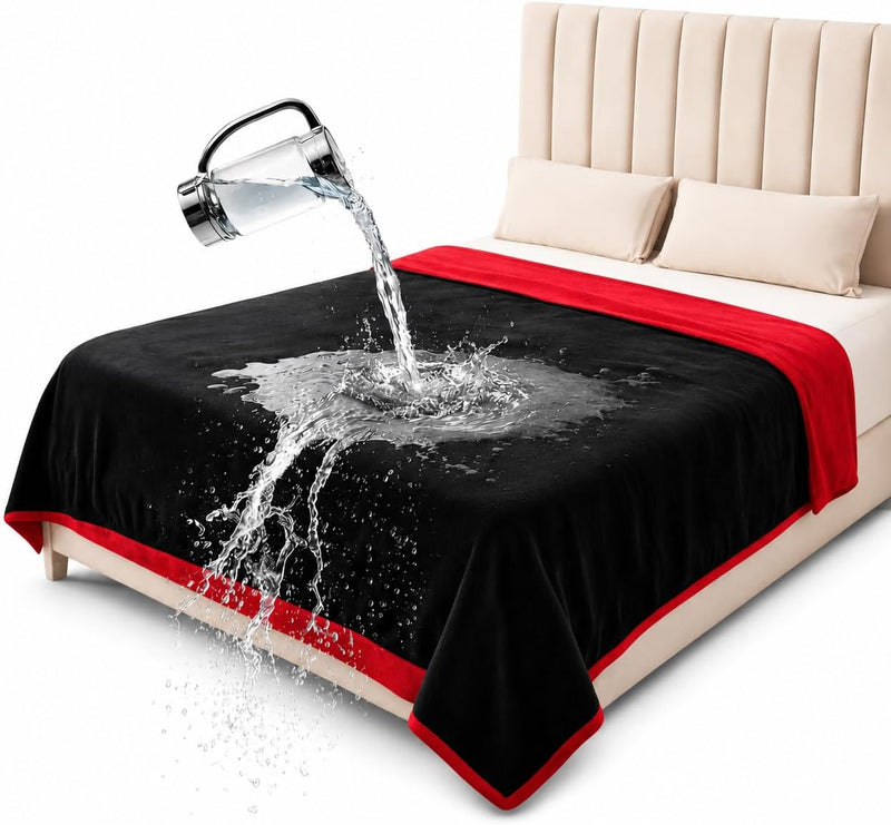 Waterproof Blanket Spill-Proof Water-Resistant Flannel for Bed
