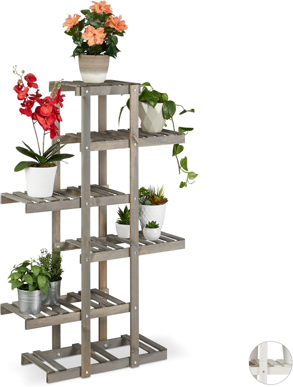 Wooden Flower Rack 5-Tier Plant Stand
