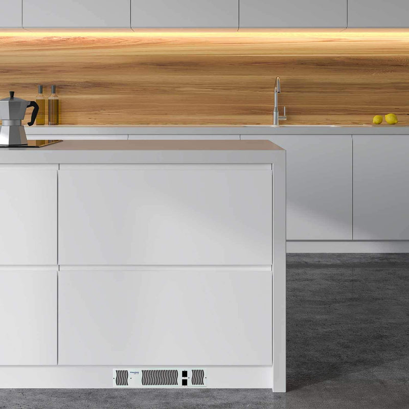 1.9KW Electric Kitchen Plinth Heater + Timer Grille