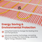 1㎡ Electric Underfloor Heating Mat Self-Adhesive 200W